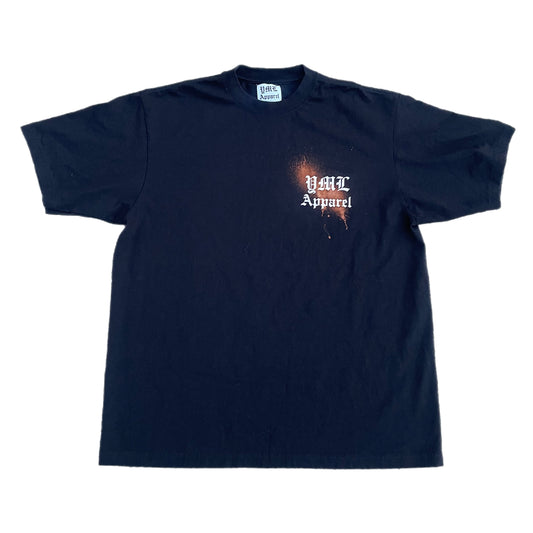 Black Heavyweight "YML Apparel Bleach Splatter" Tee