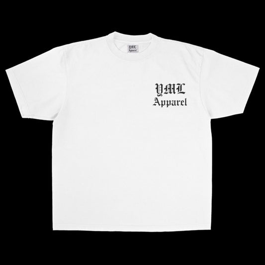 White Heavyweight "YML Apparel" Tee