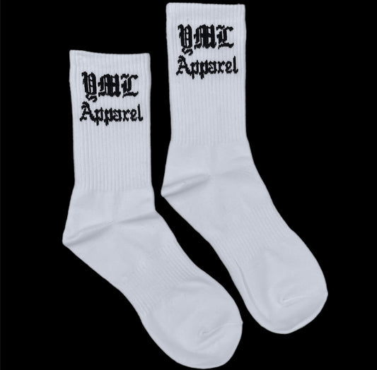 White "YML Apparel" Socks