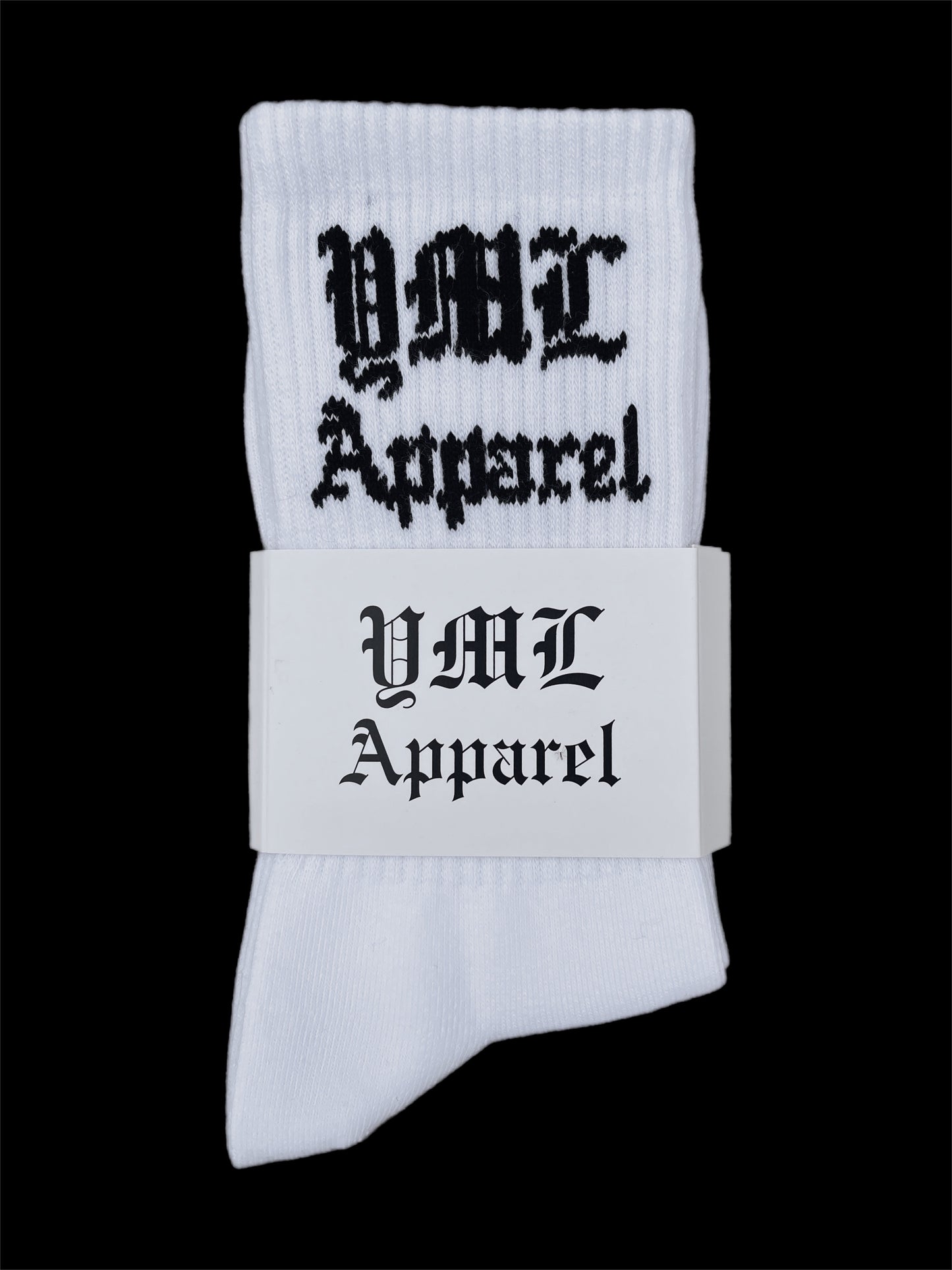 White "YML Apparel" Socks