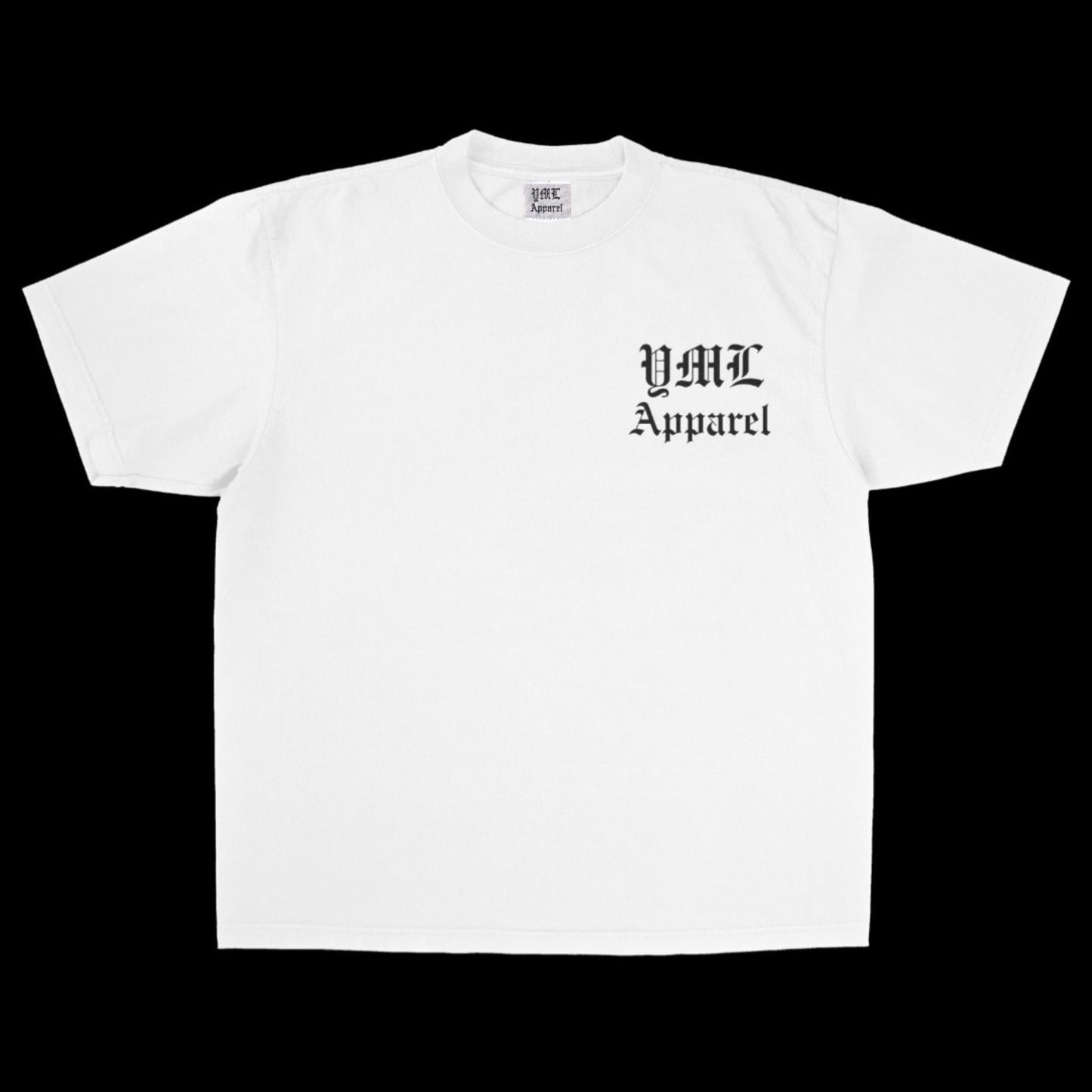 White Heavyweight "YML Apparel" Tee