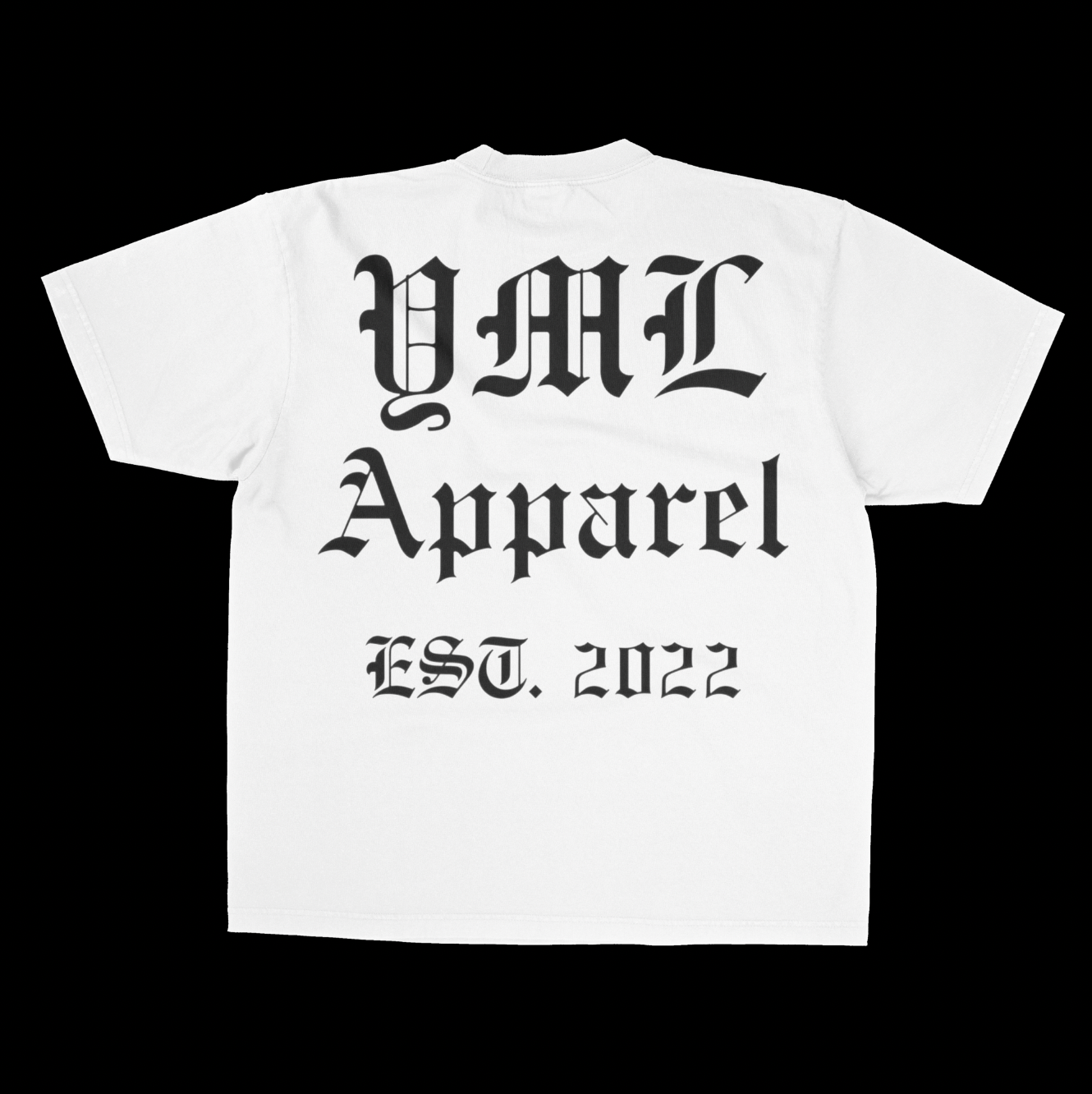 White Heavyweight "YML Apparel" Tee